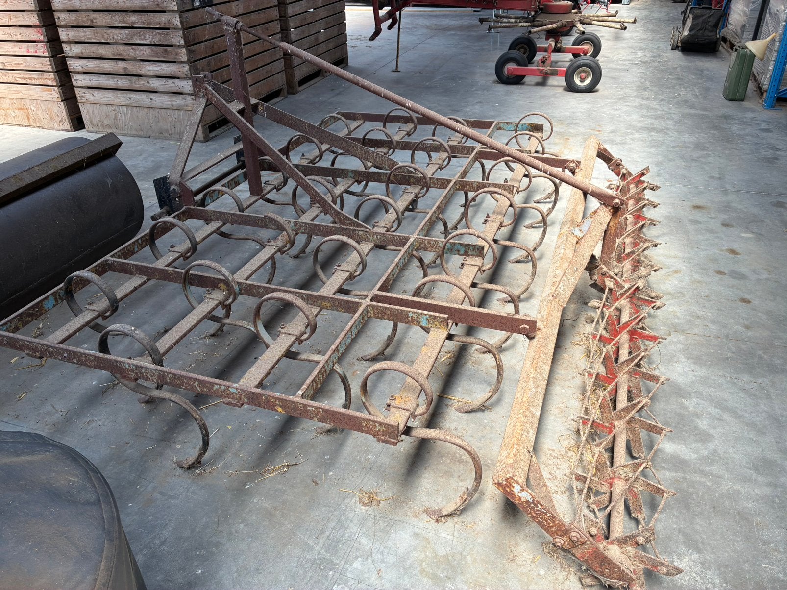 Triltand cultuvator 2,7m breed, Ophalen