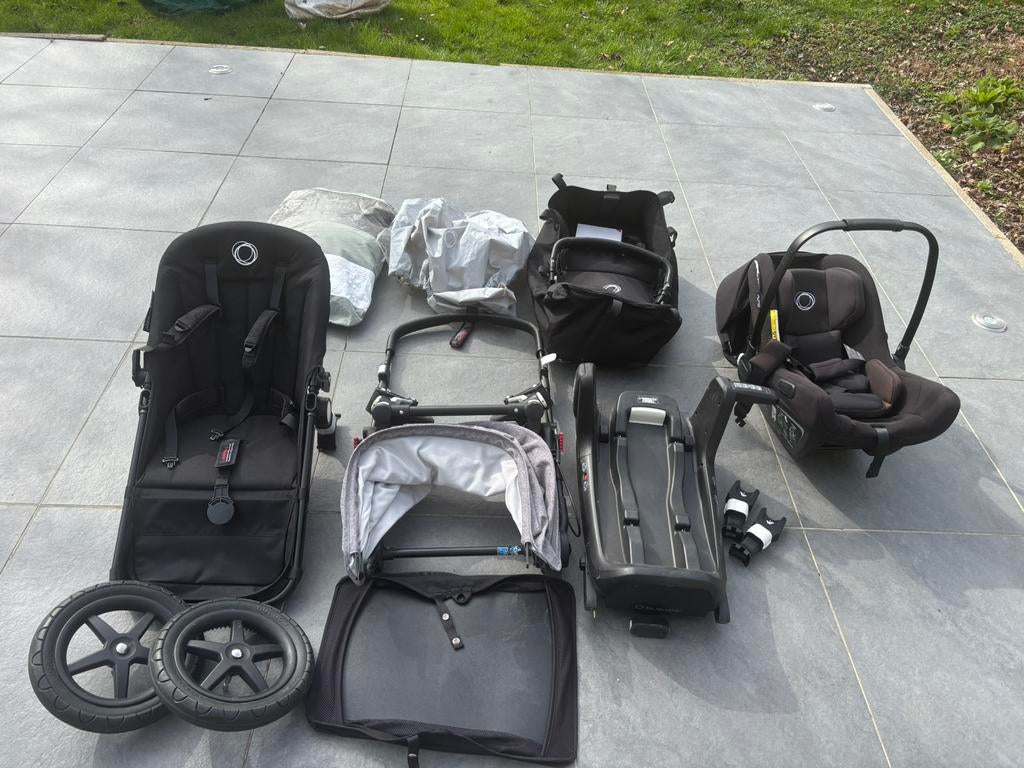 Pousette Bugaboo+ maxi cosy+ landeau+ isofix +adaptateur, Avec siège auto, Bugaboo, Enlèvement, Utilisé