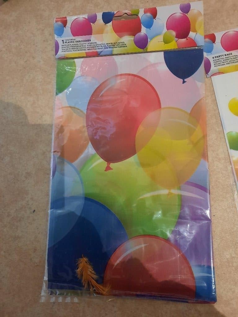 pvc tafelnap balonnen voor het kinderfeest, slinger, zakjes, Ophalen of Verzenden, Nieuw, Feestartikel