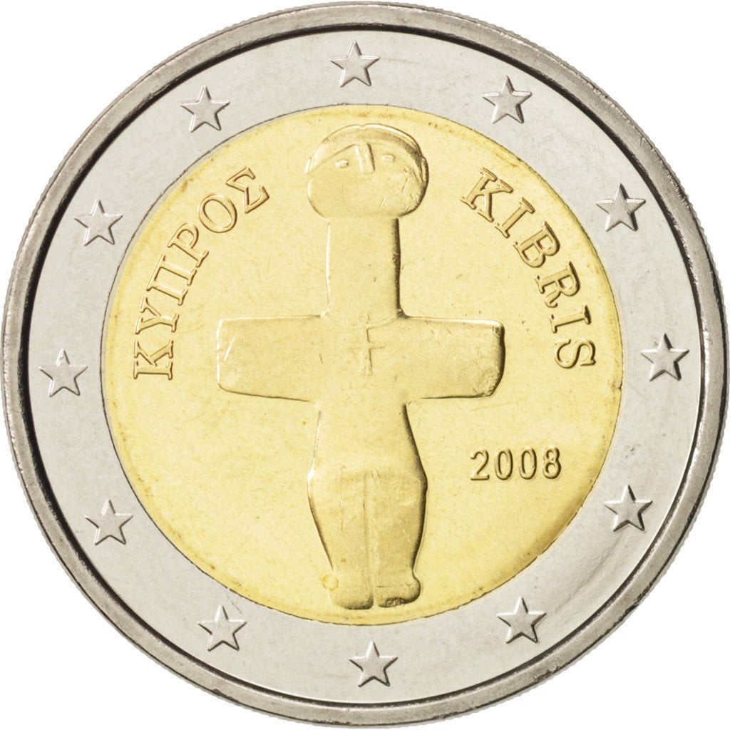 Speciaal 2 euro stuk - €2 Cyprus 2008, Postzegels en Munten, Munten | Europa | Euromunten, Losse munt, 2 euro, Cyprus, Ophalen of Verzenden