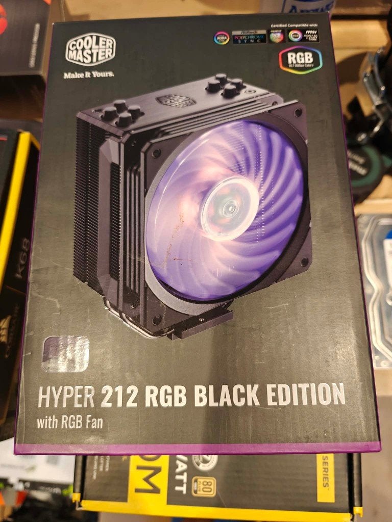 Cooler master hyper 212 RGB black edition cpu koeler, Computers en Software, Ophalen, Gebruikt, Luchtkoeling