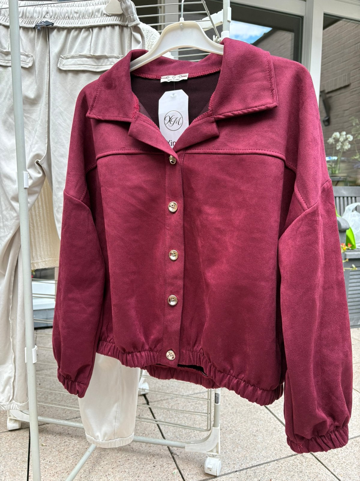 Nouvelle veste bordeaux de Xinmi (TU)., Enlèvement ou Envoi, Neuf, Rouge