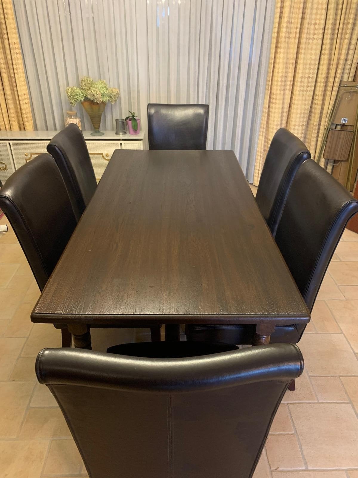 6 chaises en similicuir (pas la table, seulement les chaises, Maison & Meubles, Enlèvement