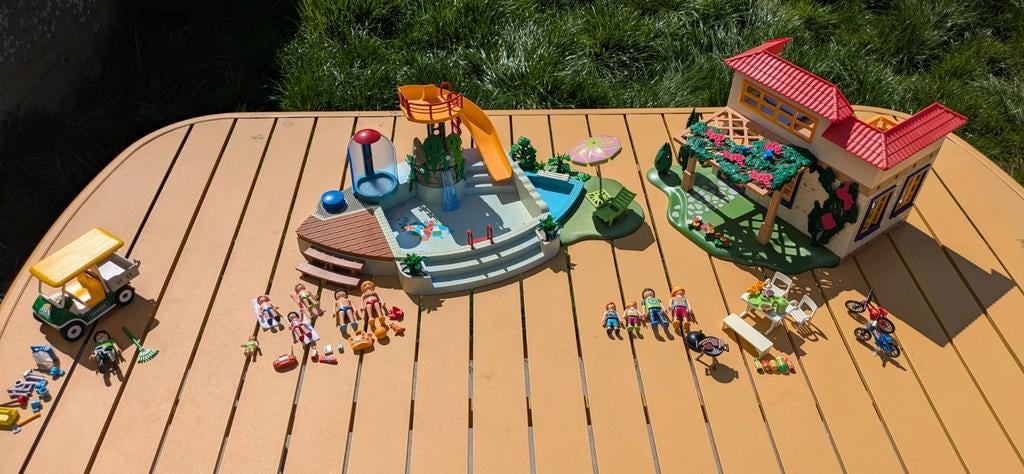 Playmobil 4858 zwembad 4857 vakantiehuis 5437 tuinman werkma, Ophalen
