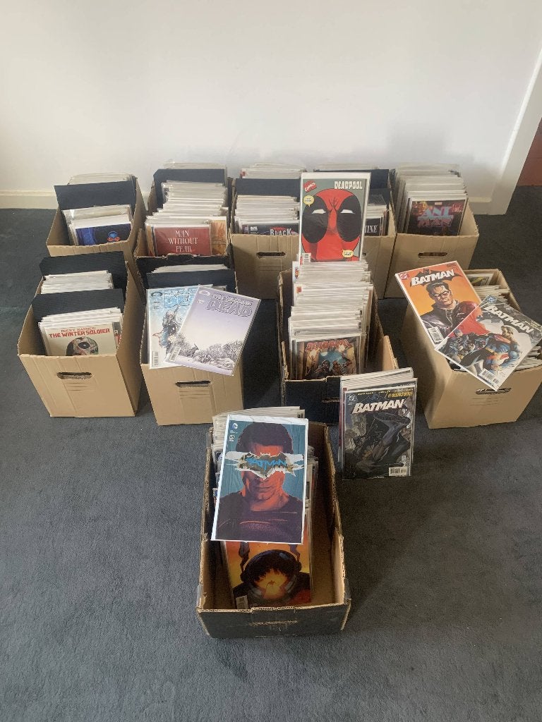 Lot de 1 095 comics Marvel, DC, Deadpool, Walking Dead…, Enlèvement, Utilisé, Marvel / DC / Image etc, Plusieurs comics