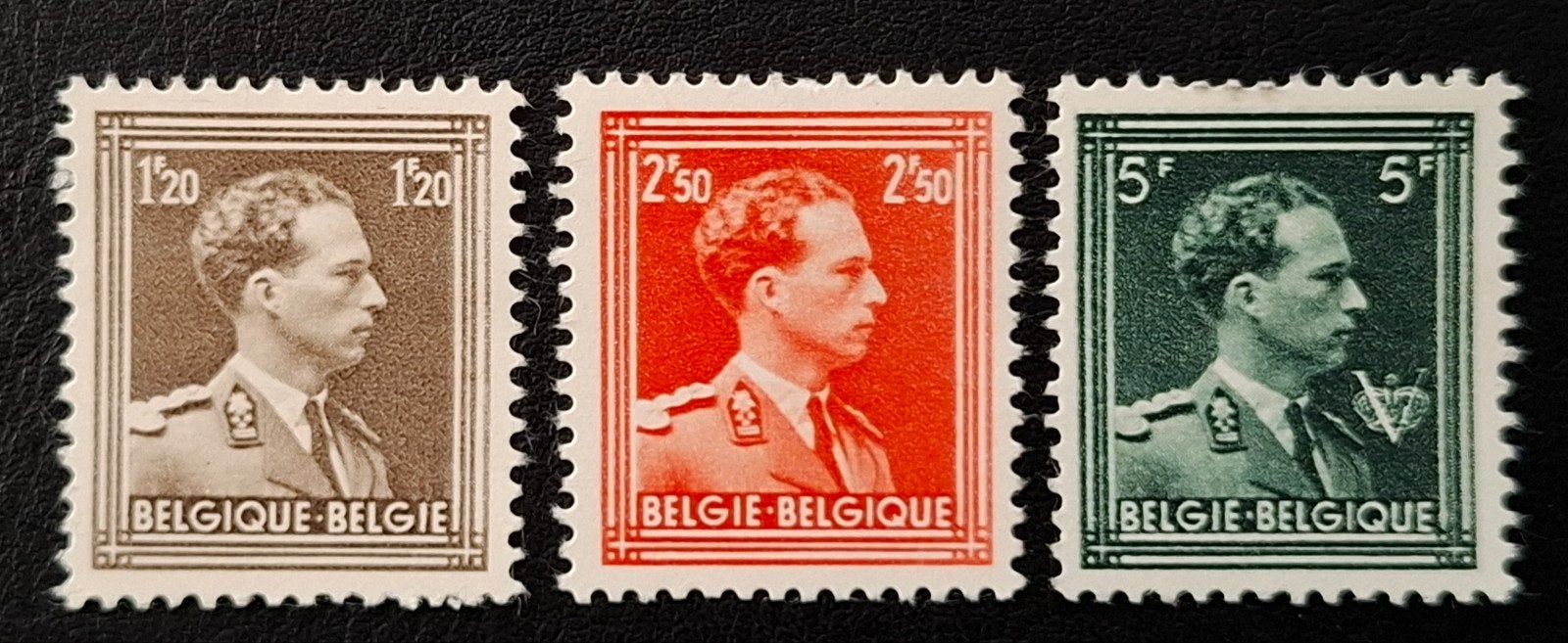 België: OBP 1005/07 * Open kraag 1956., Spoor van plakker, Koninklijk huis, Orginele gom, Ophalen of Verzenden
