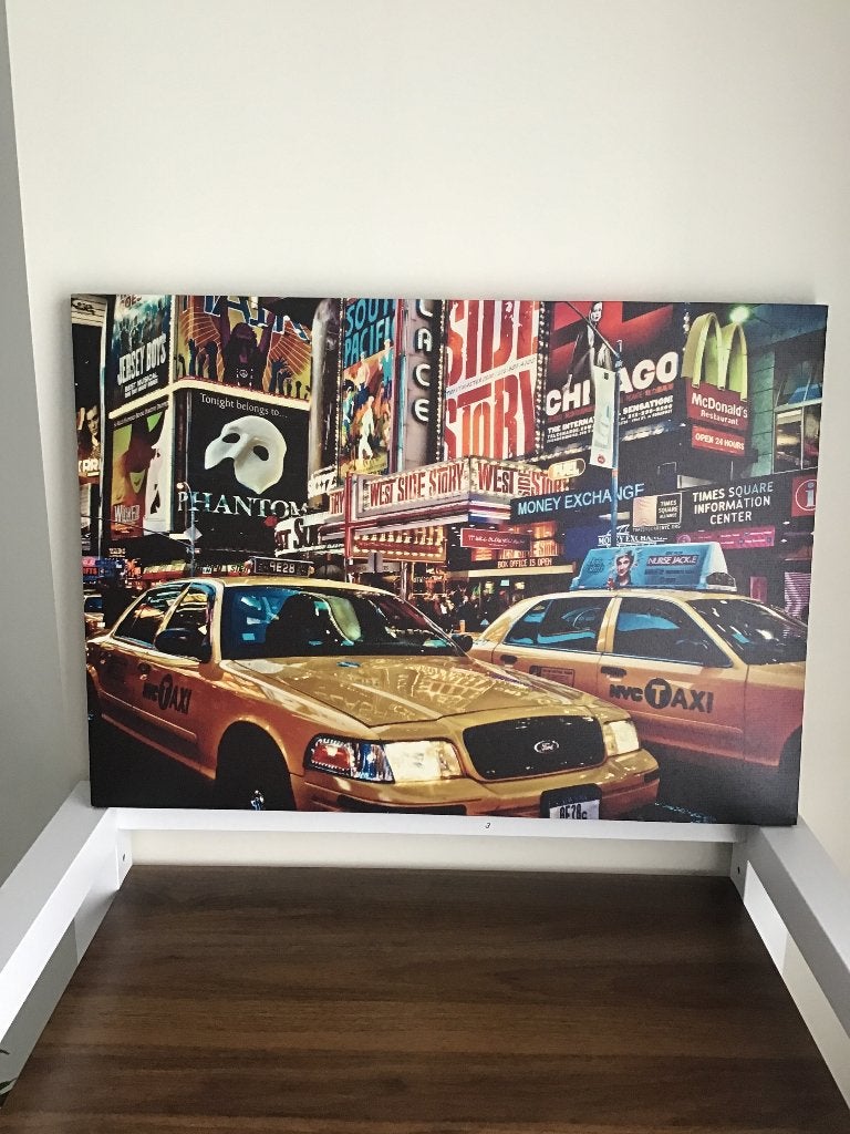 Canvas New York., Ophalen, 70 cm, Achter glas, Zo goed als nieuw