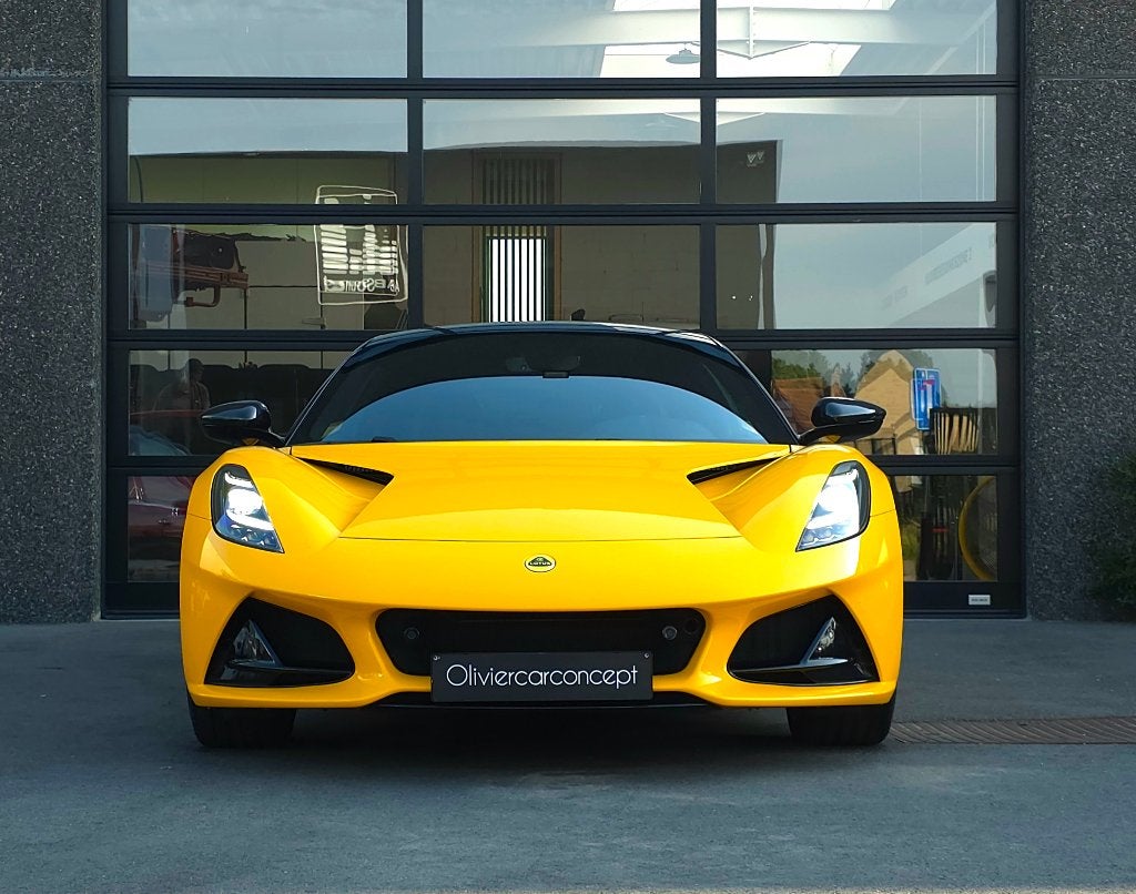 Lotus Emira 2.0 Turbo i4 FIRST EDITION *BLACK PACK *Lage biv, Automaat, Achterwielaandrijving, Alcantara, Geel