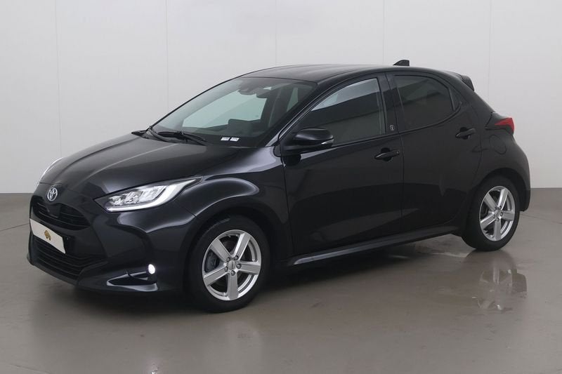 Toyota Yaris vvt-i hybrid e-cvt iconic 92 AT, Auto's, Toyota, Gebruikt, Overige bekleding, Zwart, 1490 cc