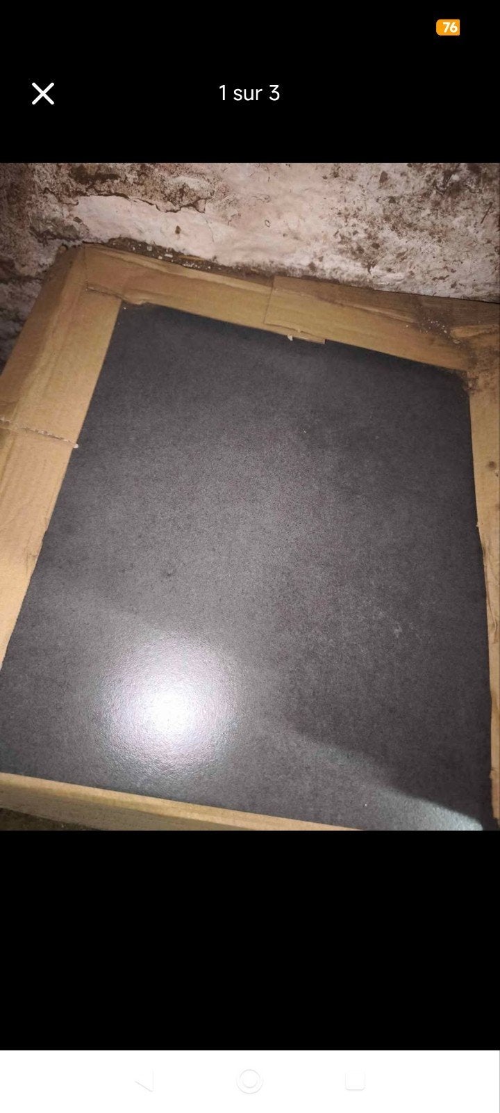 Carrelage 61x61 cm, Gris, 5 à 10 m², Comme neuf, Enlèvement