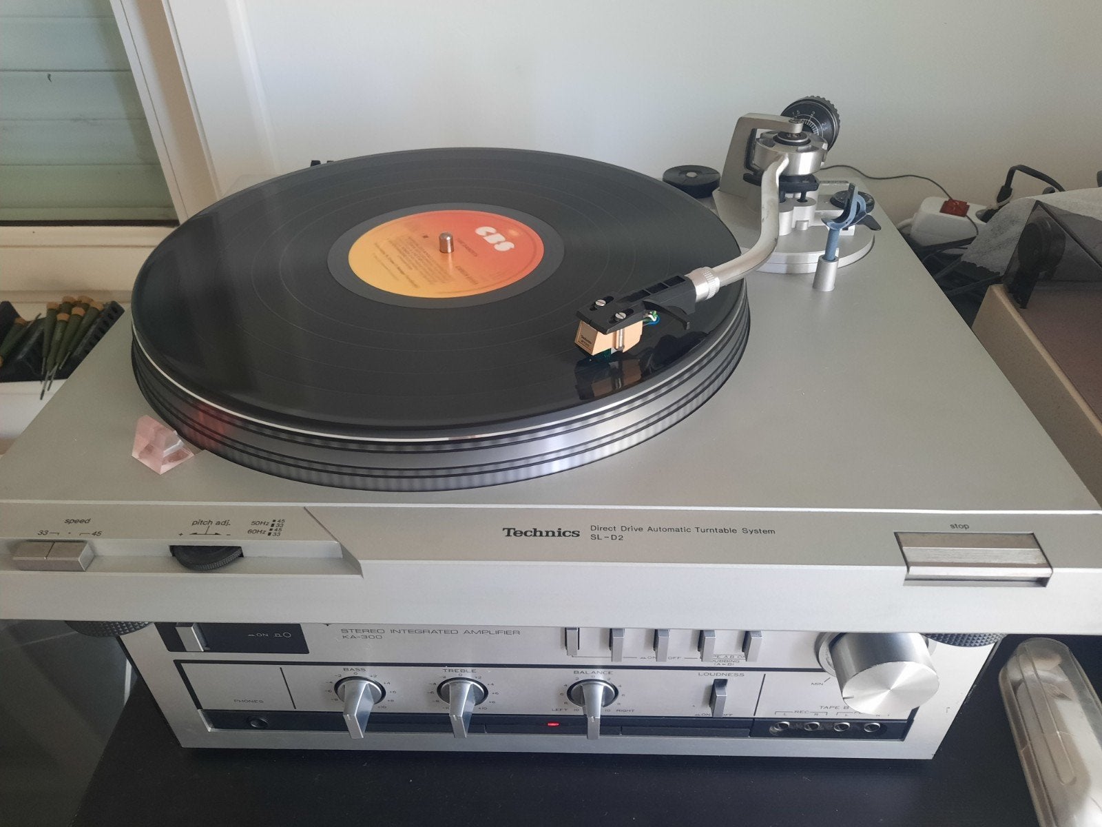 Technics SL-D2 direct drive platenspeler, geheel nagekeken., Audio, Tv en Foto, Platenspelers, Ophalen, Platenspeler, Technics