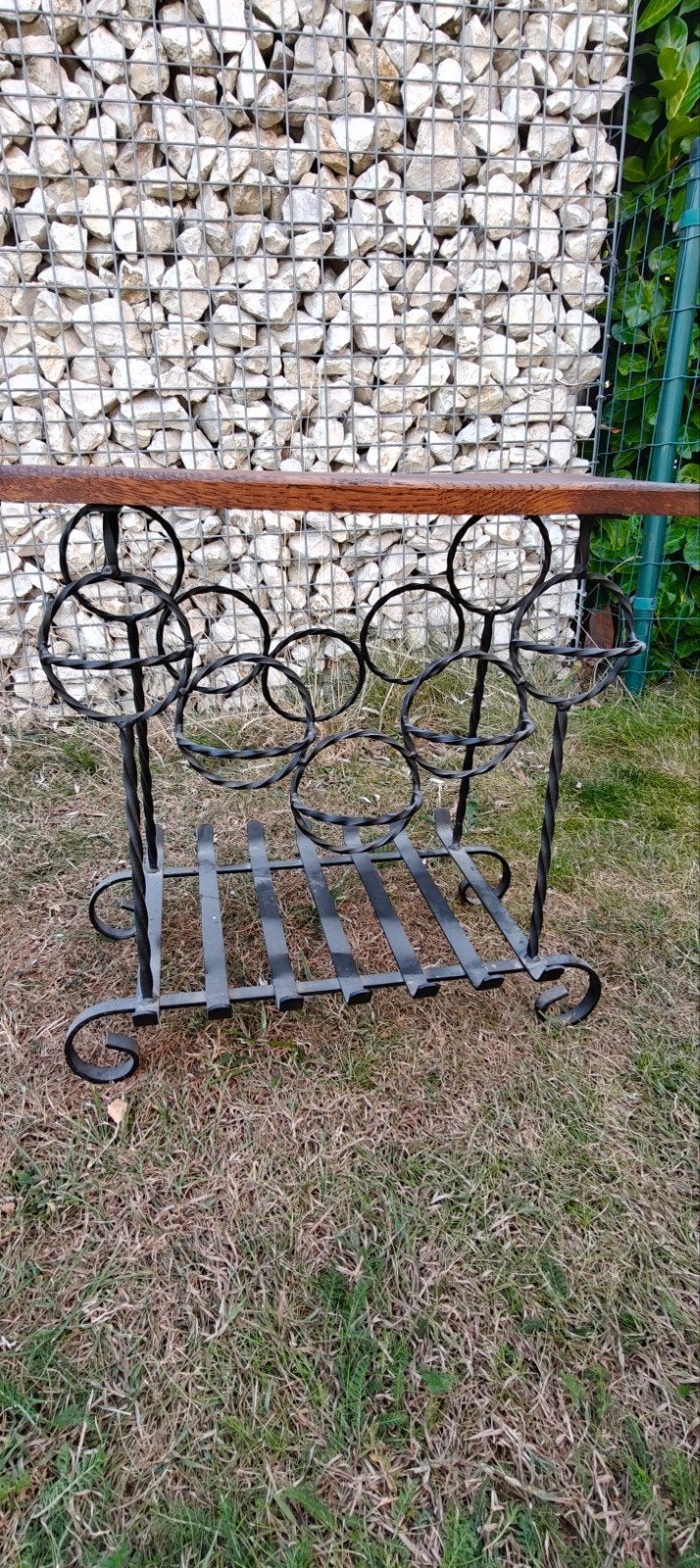 table porte bouteilles, Enlèvement, Comme neuf, Vintage, Bois