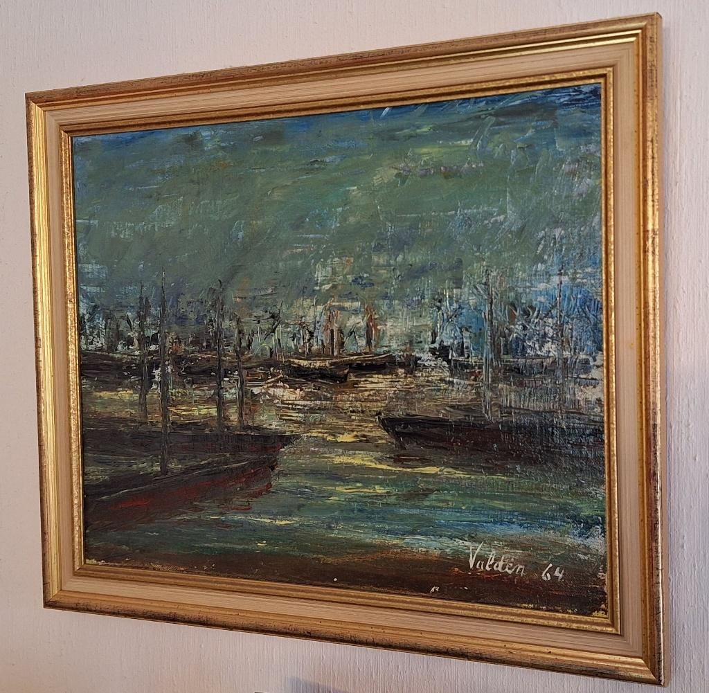 Schilderij Marine, Antiek en Kunst, Ophalen