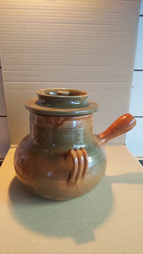 Vallauris terracotta stoofpot nr. 10 aardewerk, Ophalen of Verzenden