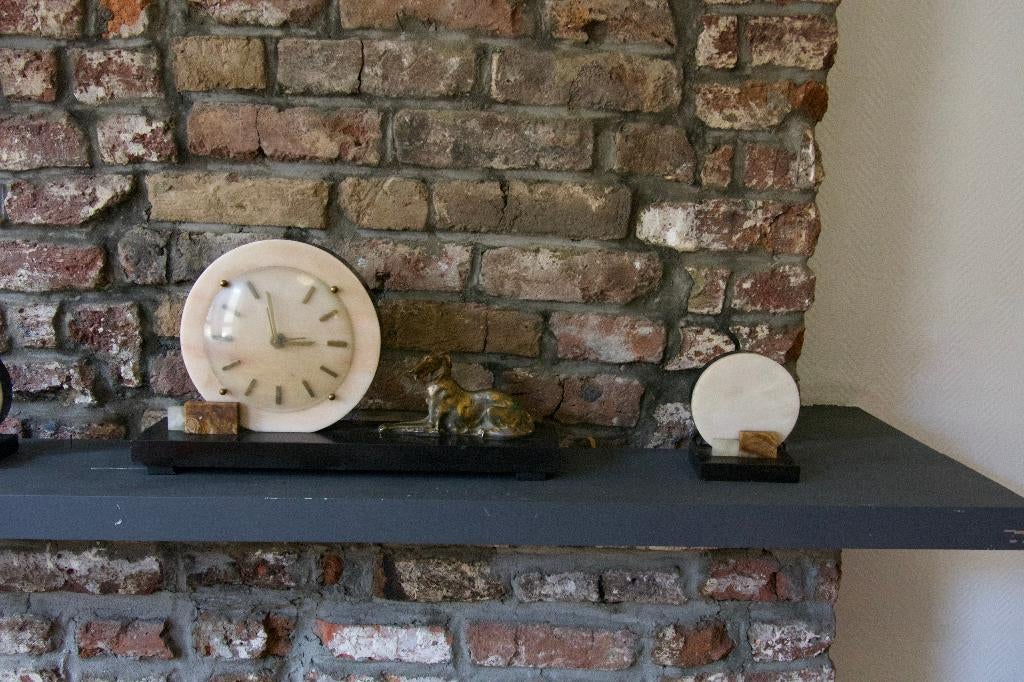 Marmeren klokken in art-decostijl, Antiek en Kunst, Ophalen of Verzenden