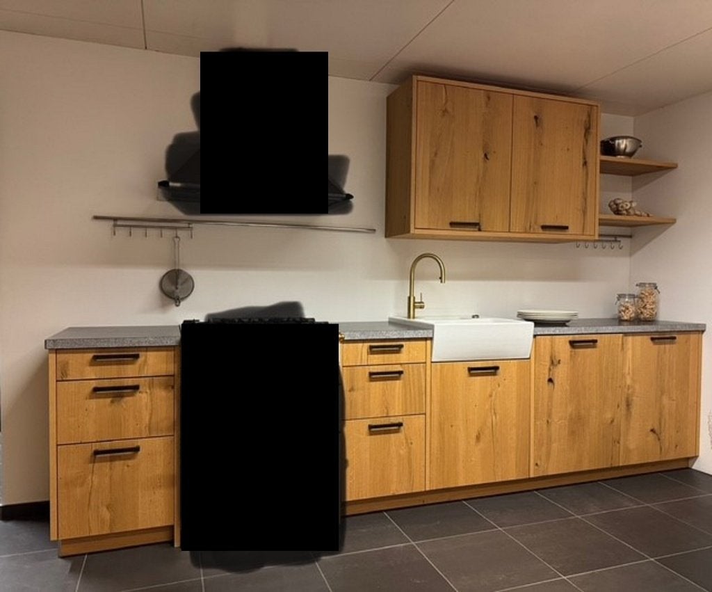 Landelijke keuken met Blauwsteen tabletten, Huis en Inrichting, Ophalen, Nieuw, Bruin