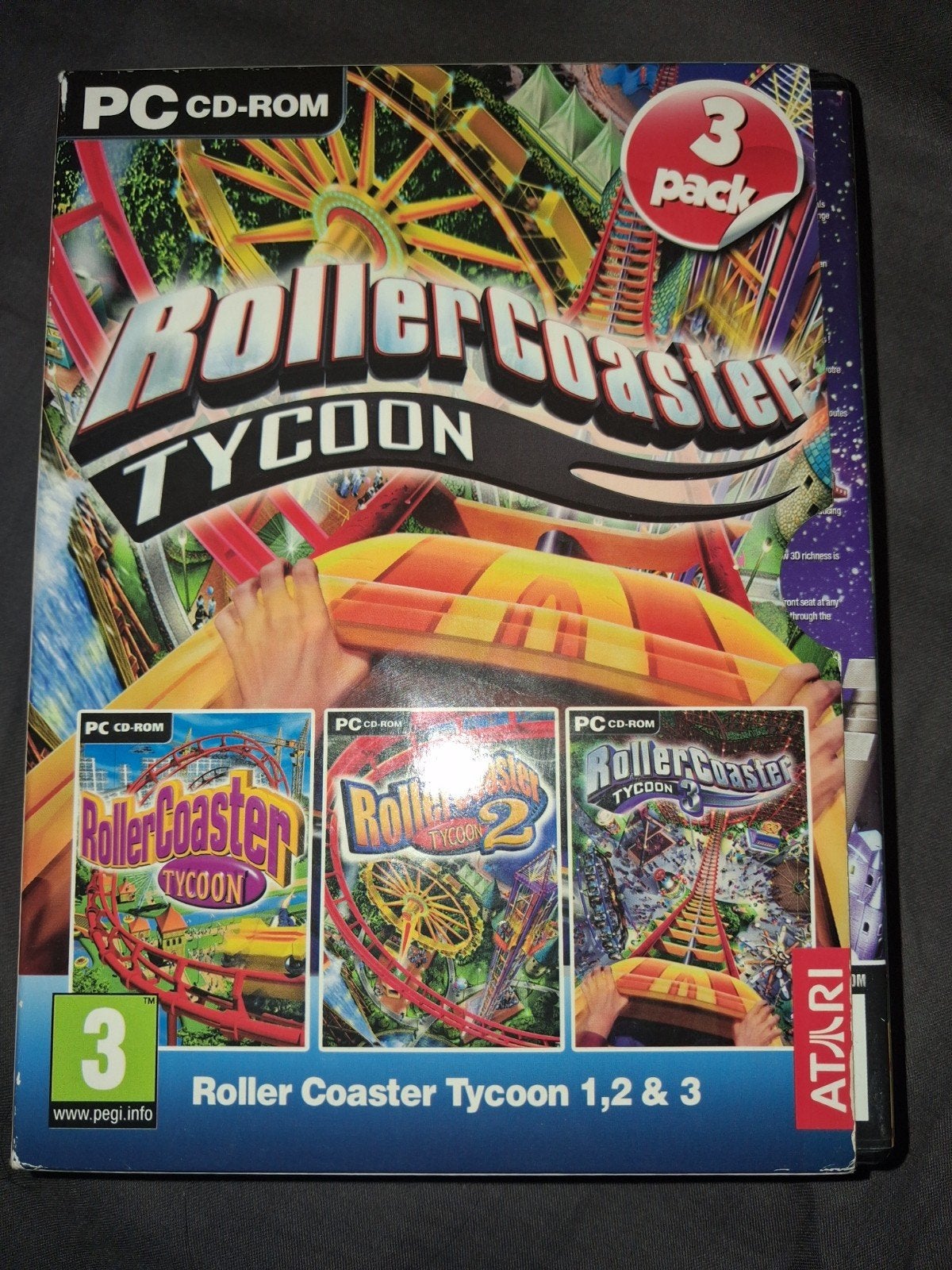 Pack de 3 Rollercoaster Tycoon, Enlèvement ou Envoi, 1 joueur, Utilisé, À partir de 3 ans