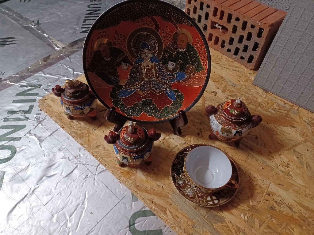 Vintage Japans Satsuma-stijl porselein set (jaren '60), Enlèvement