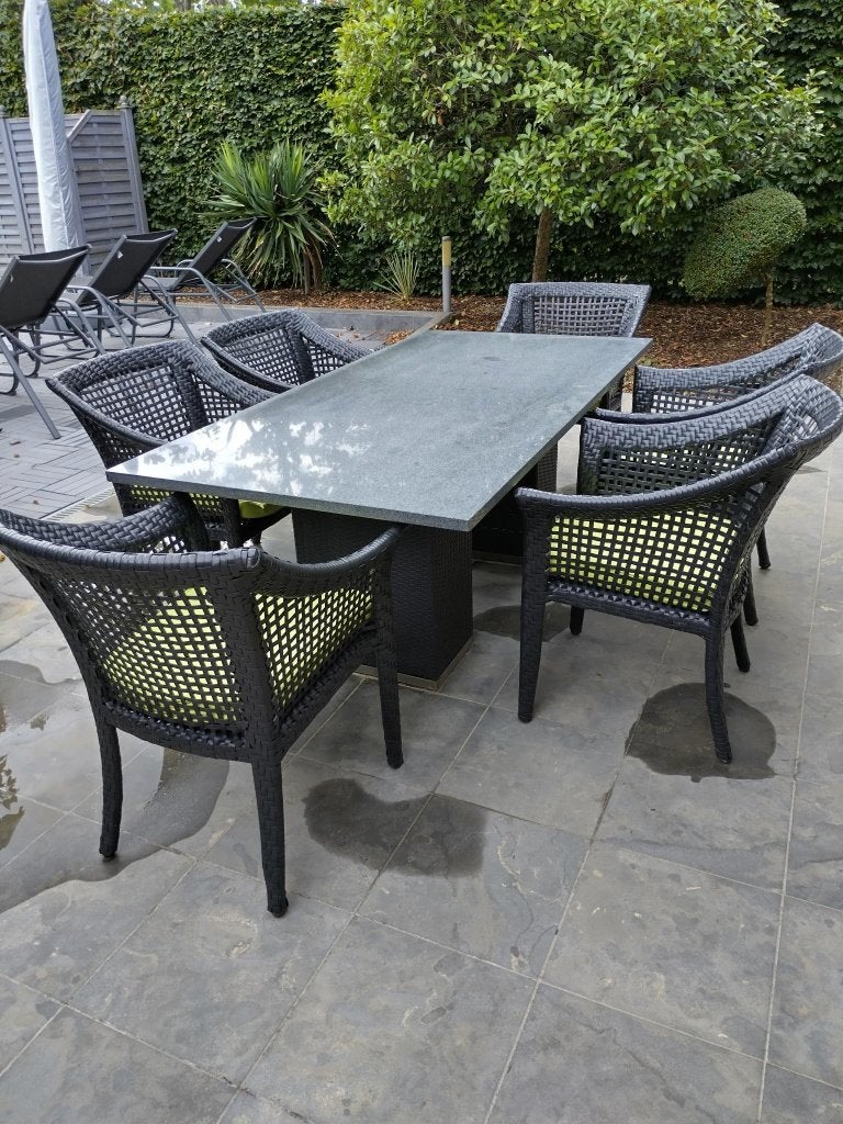 Tuintafel / stoelen, Jardin & Terrasse, Tables de jardin, Enlèvement, Comme neuf, Rectangulaire