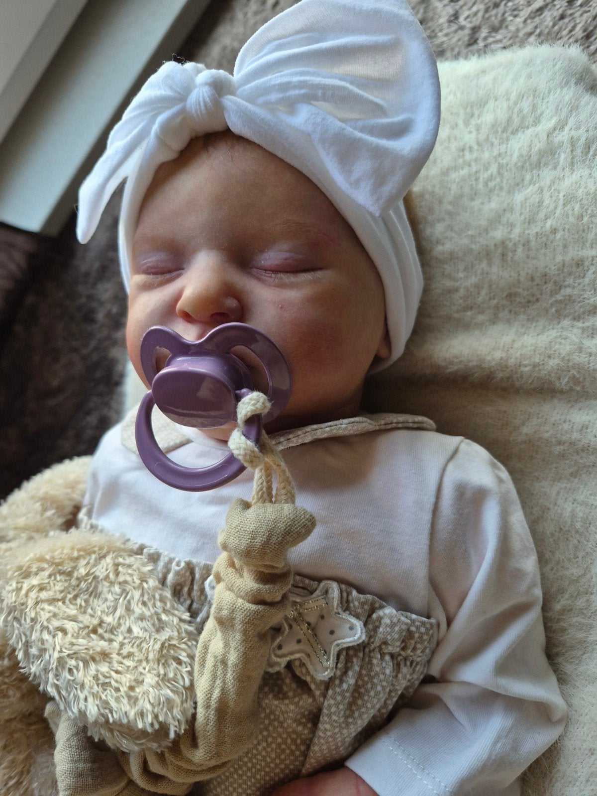 100% authentieke reborn baby Laura By Bonnie Brown, Verzamelen, Ophalen of Verzenden, Zo goed als nieuw, Pop, Levensecht of Reborn