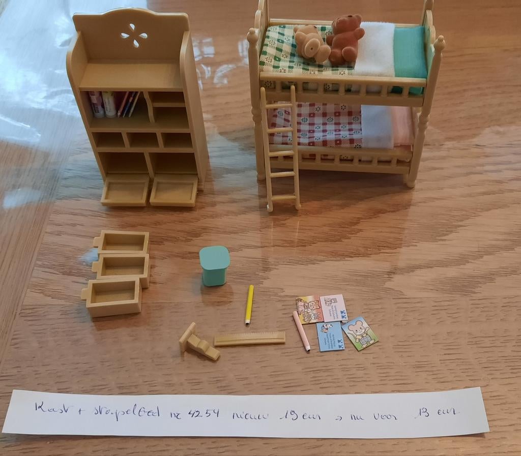 Sylvanian families 4254 kast + stapelbed, Ophalen of Verzenden