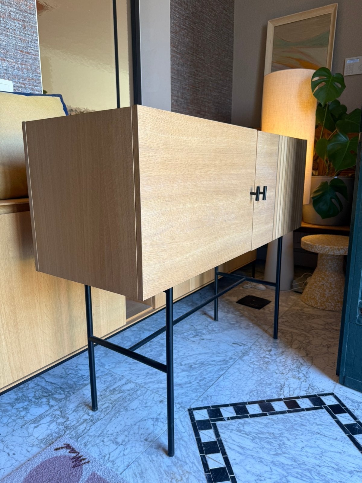 Woud design dressoir, Ophalen, Met deur(en), 100 tot 150 cm, Eikenhout