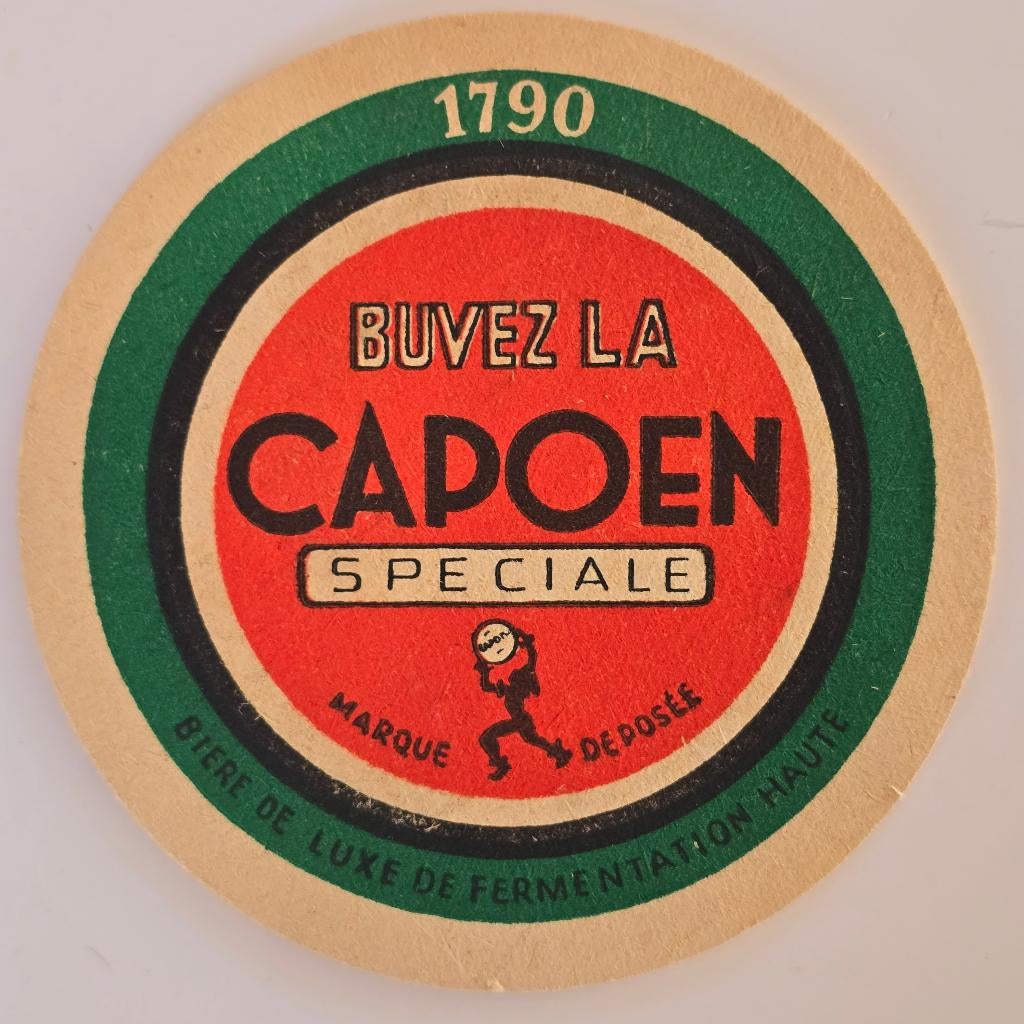 Capoen Bierviltje Bierdeckel Onderzetter, Verzamelen, Biermerken, Verzenden, Gebruikt, Viltje(s)