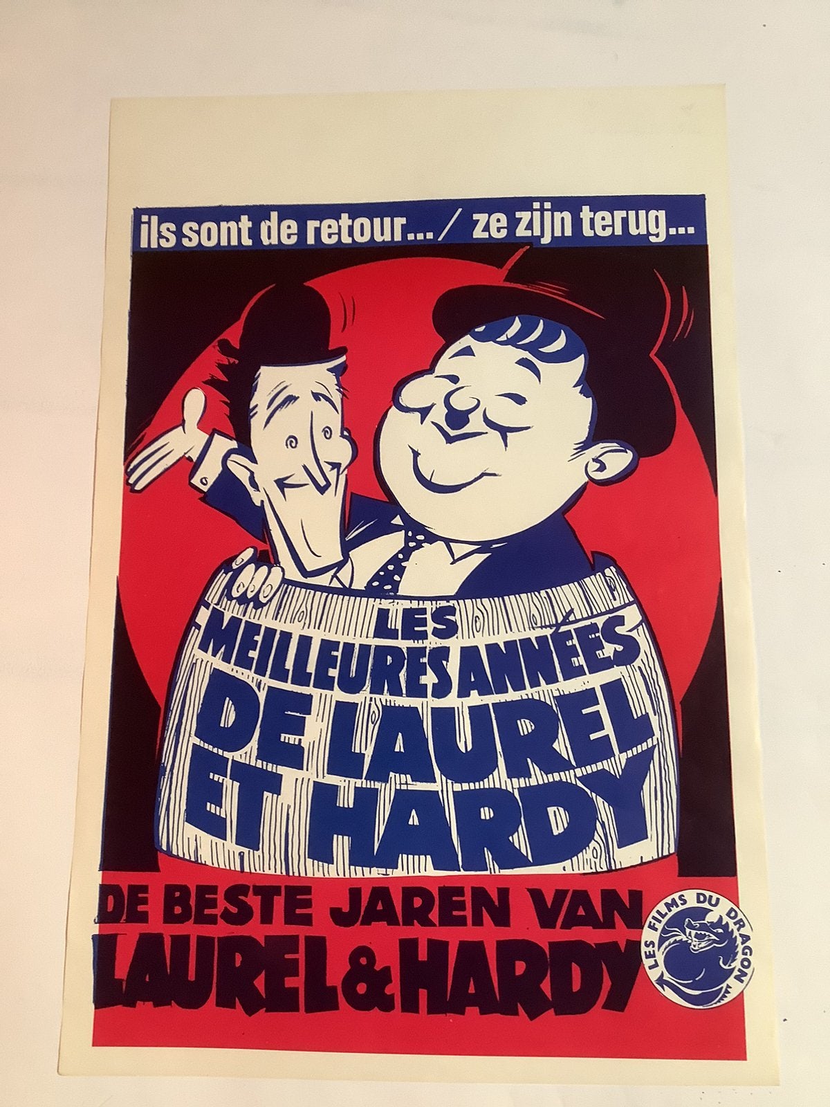 Affiche du film LAUREL & HARDY 36-54 cm, Collections, Enlèvement ou Envoi