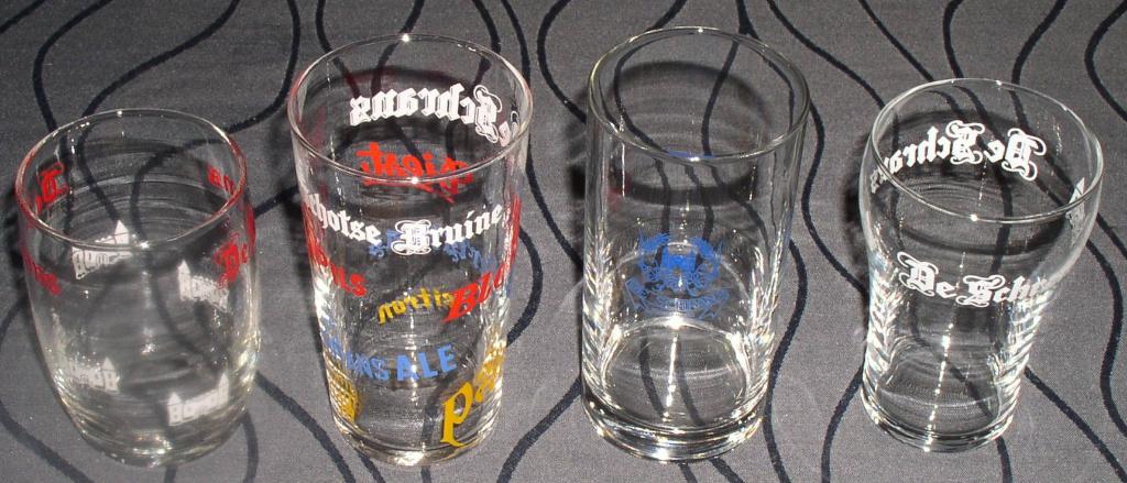 4 waterglazen De Schrans Betekom, Verzamelen, Biermerken, Ophalen of Verzenden, Zo goed als nieuw, Glas of Glazen, Overige merken