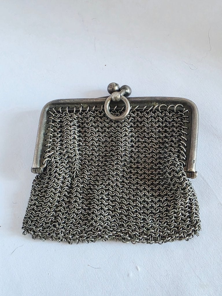 19 eeuw zilveren geldbeugel,  Frankrijk, Ophalen of Verzenden, Zilver