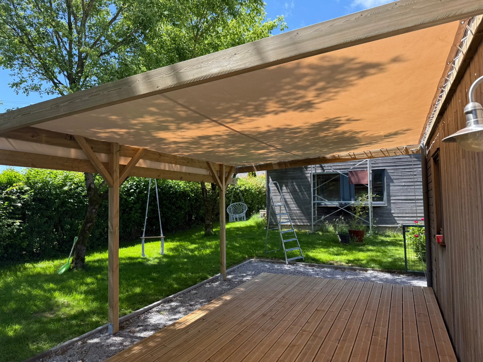 Bache 4x5m pour pergola ou autre, Jardin & Terrasse, Parasols, Étanche, Plus de 4 mètres, Enlèvement, Utilisé