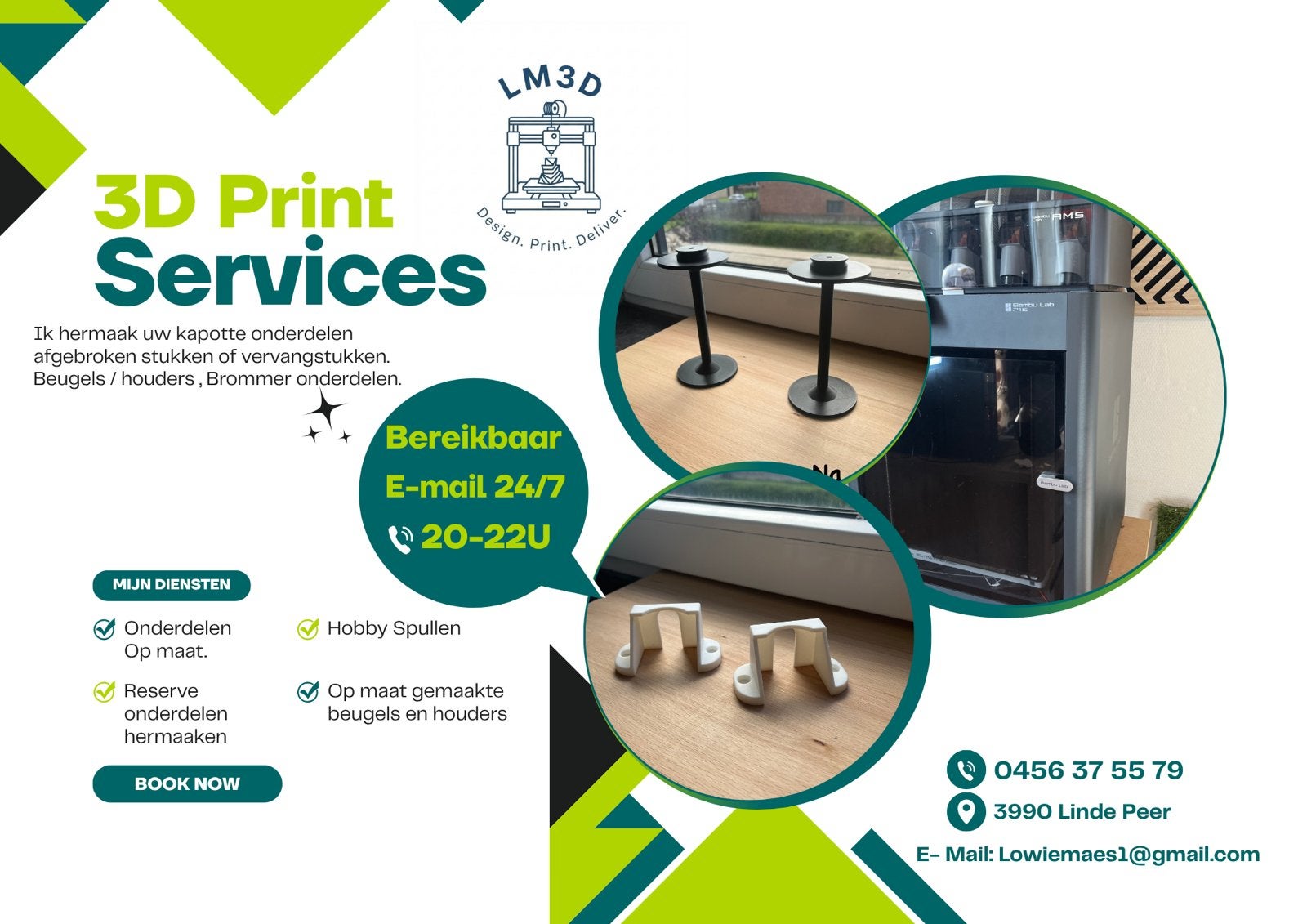 3D Print  Service Zie beschrijving, Ophalen, Nieuw, Filament