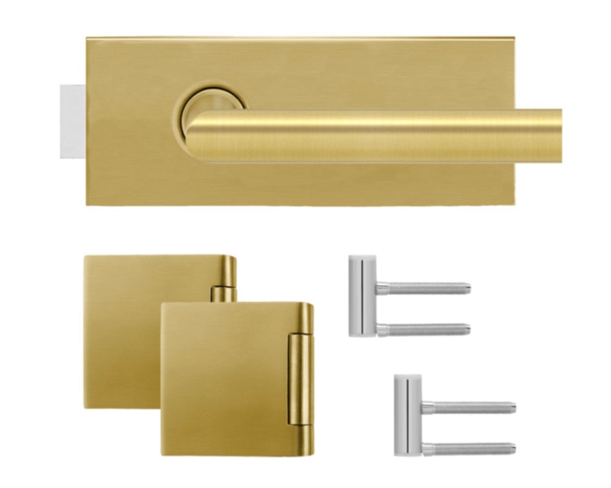 Garniture pour porte en verre en laiton KARCHER DESIGN, Enlèvement ou Envoi, Neuf, Métal