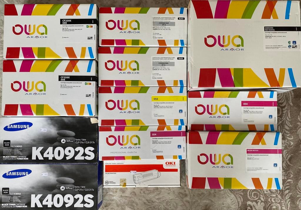 Cartouches toner neuves pour HP, Canon, Ricoh, etc…, Enlèvement, Neuf