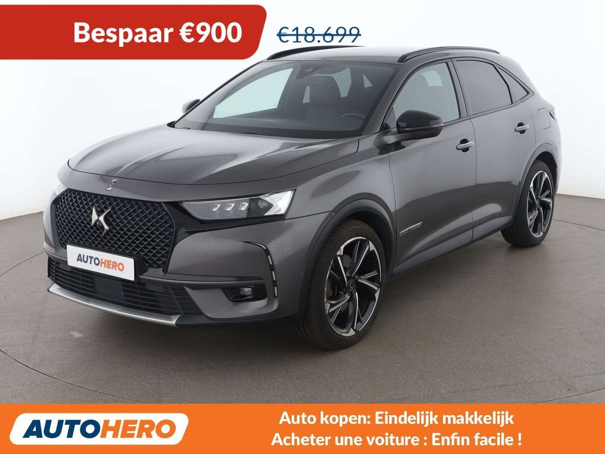 DS Automobiles DS 7 Crossback 1.6 E-Tense Hybrid 4x2 Louvre, Autos, Cuir, Argent ou Gris, Achat, 5 portes