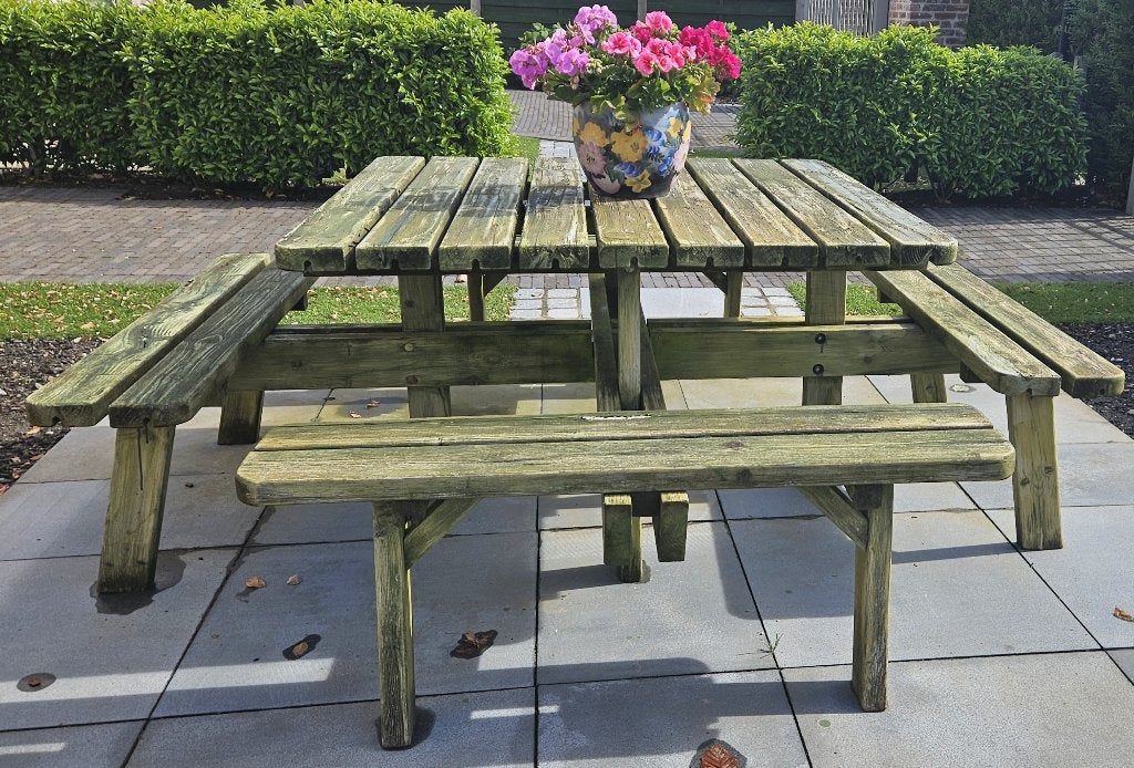 Picknicktafel, Ophalen, Hout
