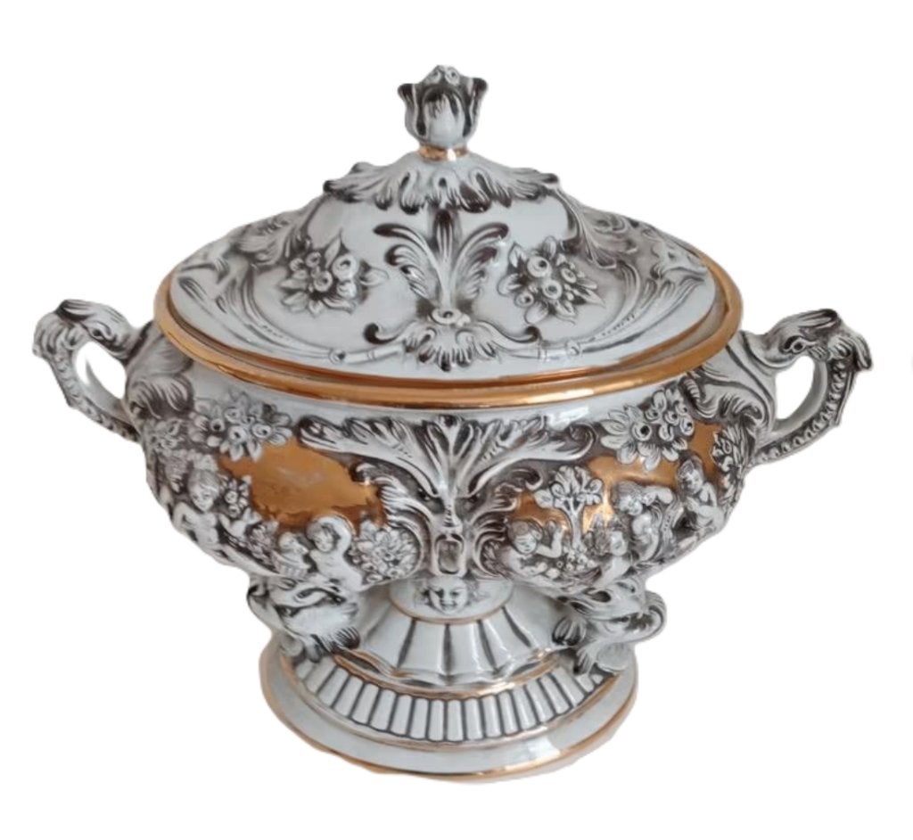 Coupe en porcelaine de Capodimonte., Antiquités & Art, Enlèvement ou Envoi