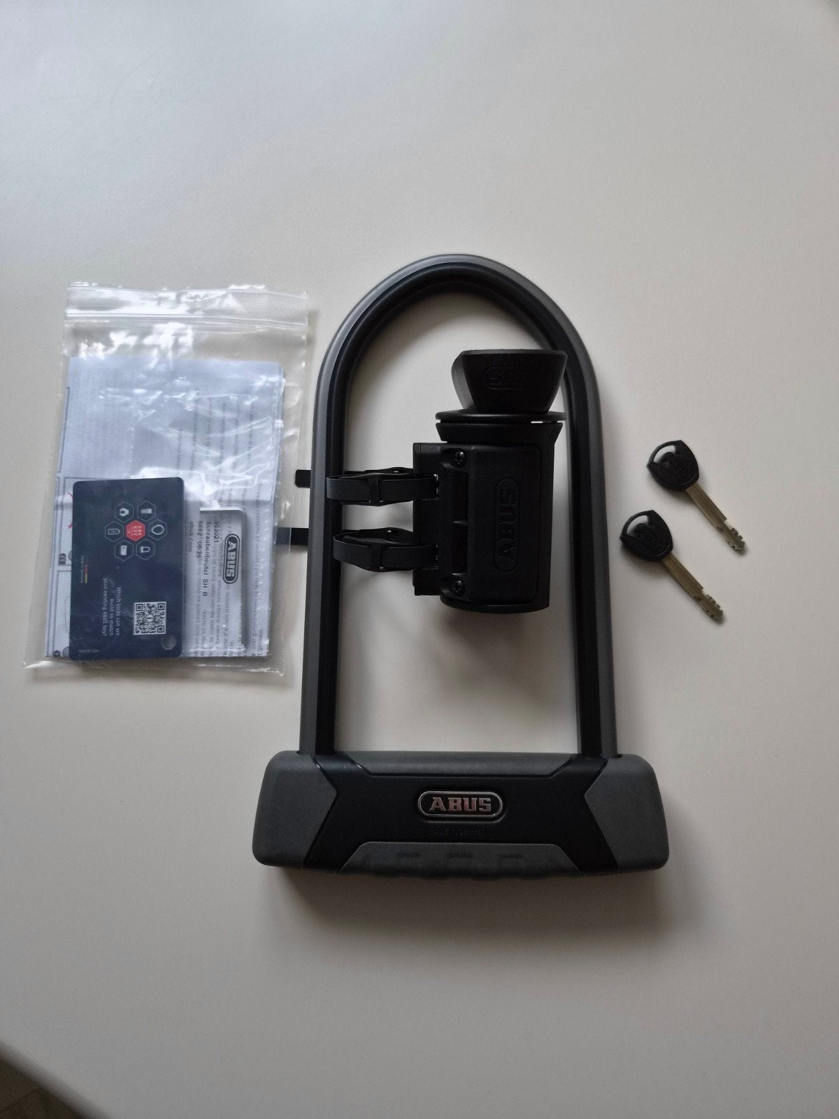 ABUS 540 Granit zwart fietsslot met 2 sleutels, Ophalen of Verzenden, Nieuw, Beugelslot