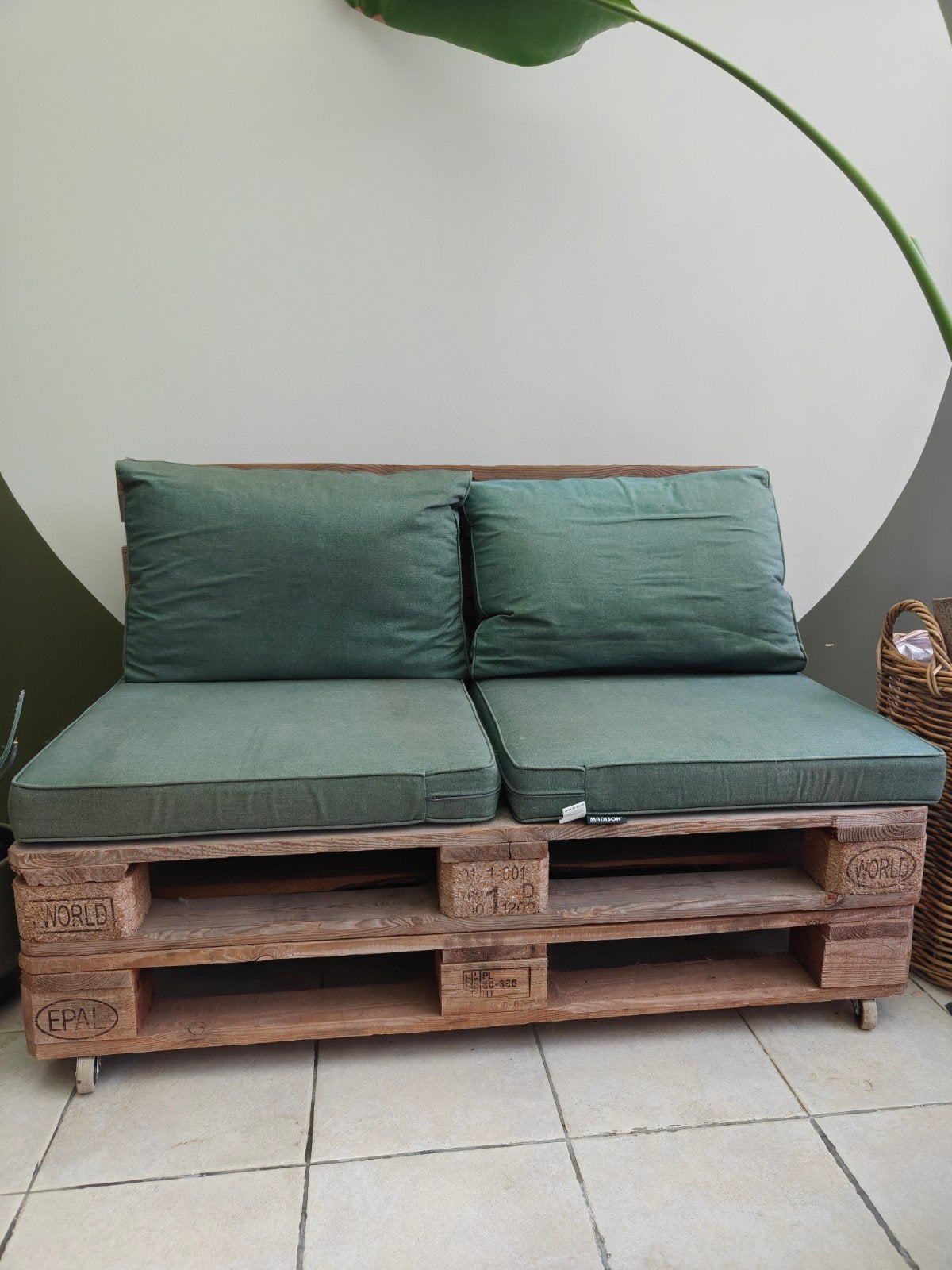 Loungeset van paletten, Ophalen