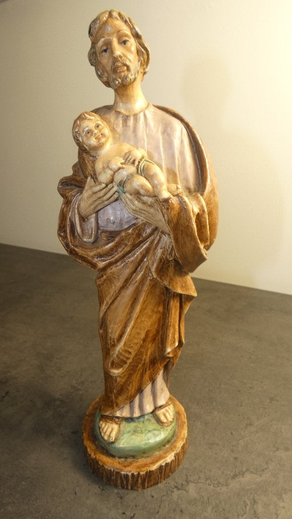 Beeld Sint Jozef met Kindje Jezus [2060], Antiek en Kunst, Ophalen of Verzenden