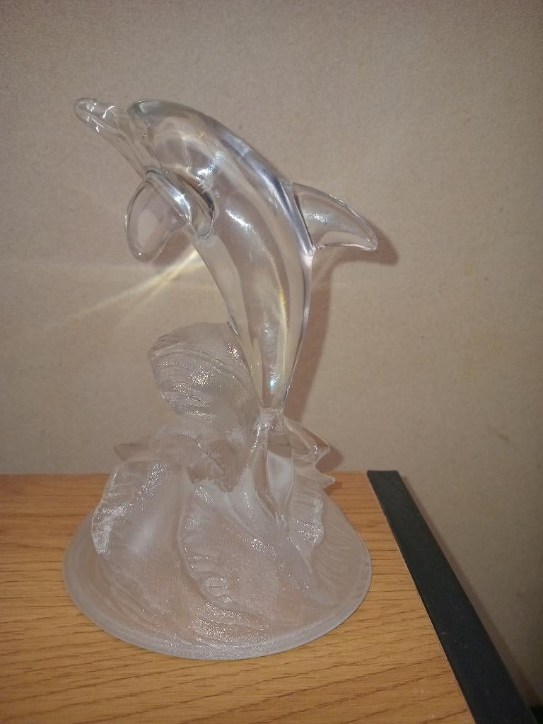 dauphin en cristal d arque, Antiquités & Art, Antiquités | Verre & Cristal, Enlèvement ou Envoi