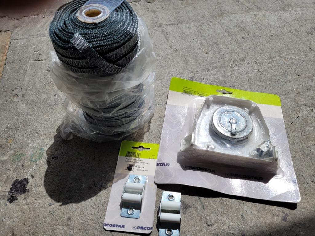 50m de sangle de volet + 1 enrouleur et 2 guide sangle  neuf, Bricolage & Construction, Enlèvement