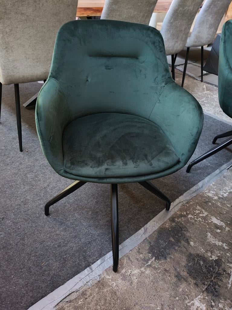 Stoel Ayla draaibaar (outlet), Enlèvement, Neuf, Vert, Autres matériaux