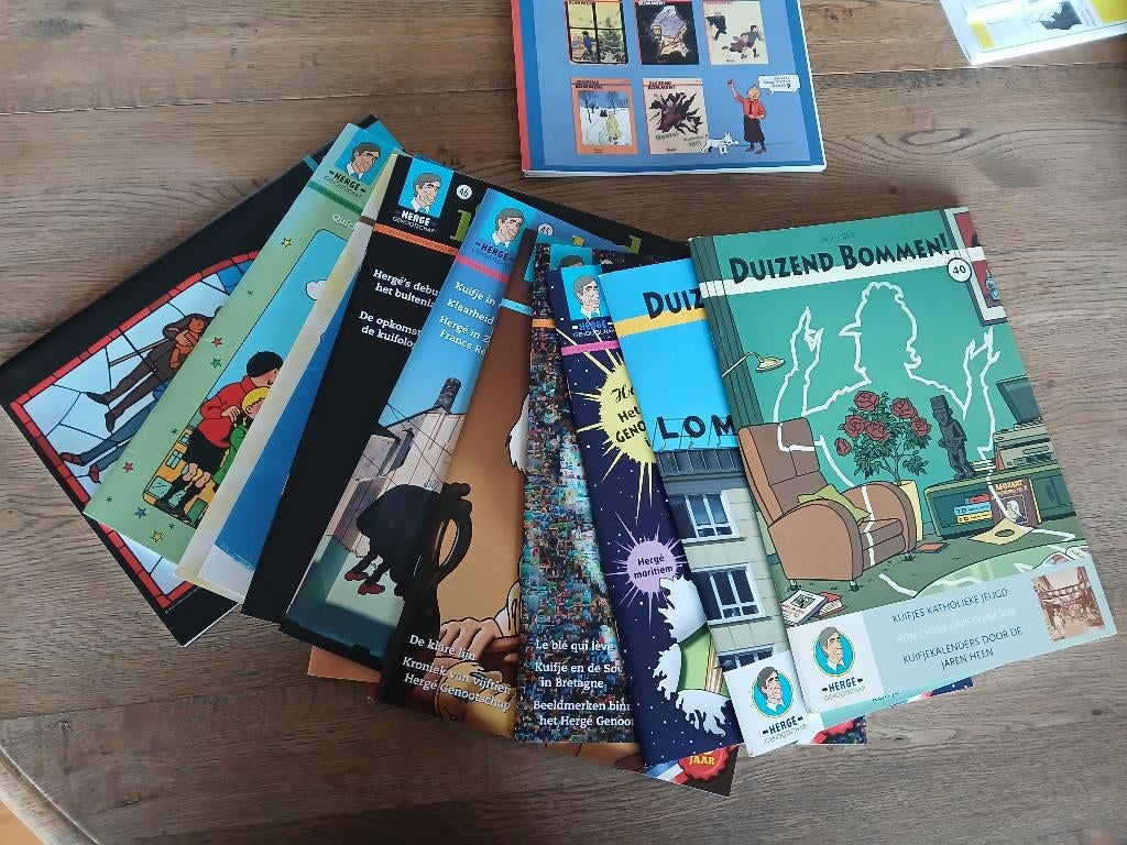 Duizend Bommen Hergé Tintin tijdschriftenset, Ophalen, Kuifje, Zo goed als nieuw