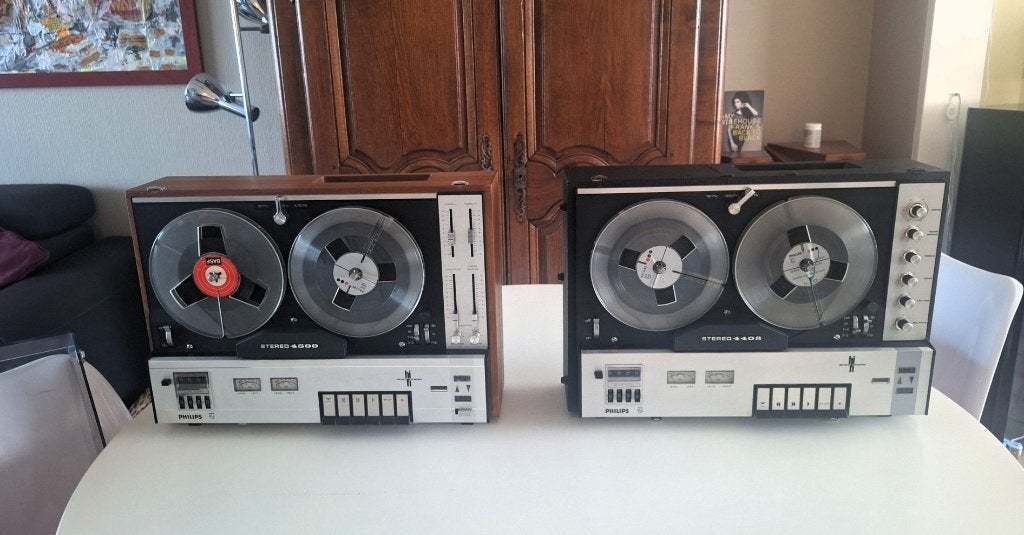 Philips bandopnemers N4510 en 4407 in zeer mooie staat, Ophalen, Defecte bandrecorder, Met stofkap