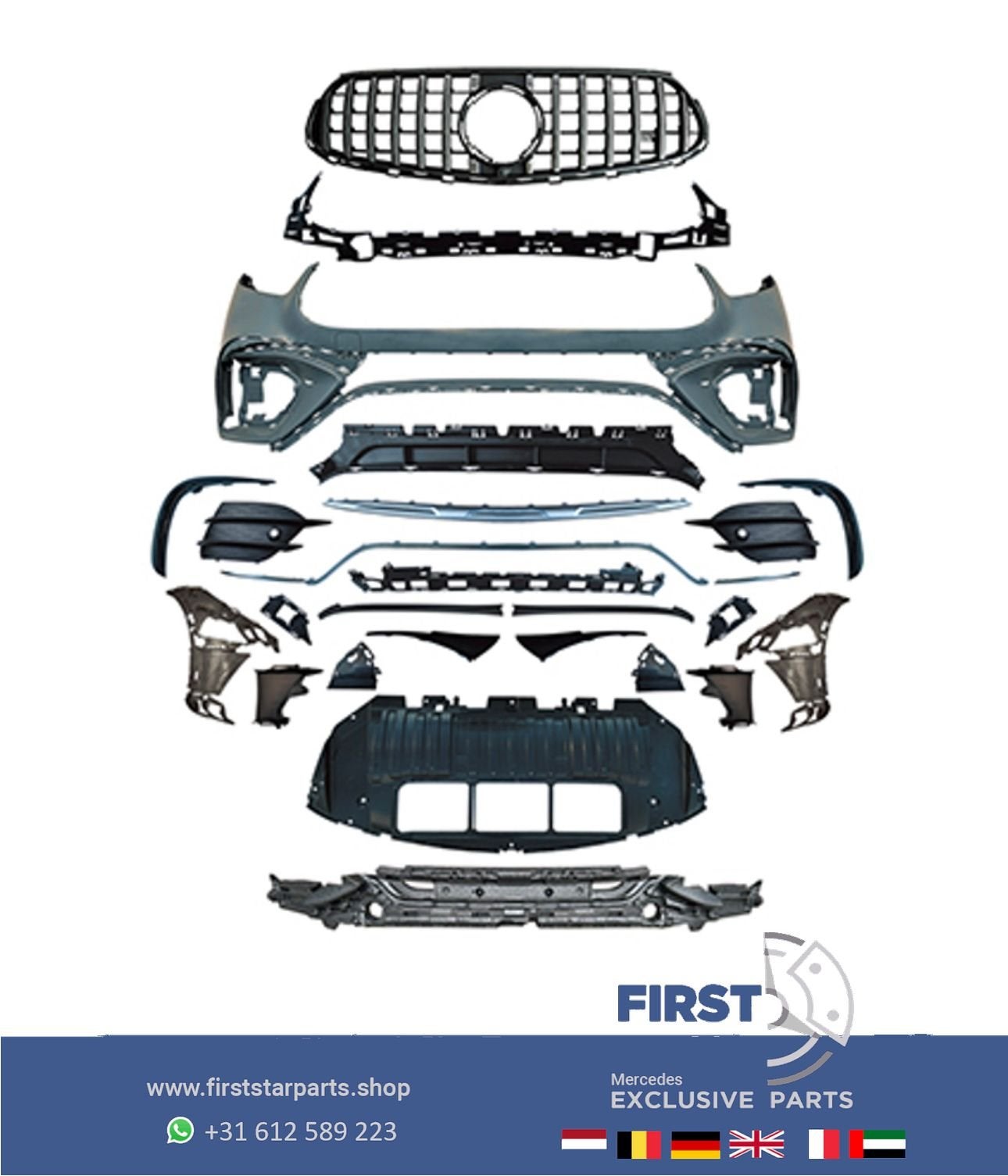 X254 GLC AMG LOOK VOORBUMPER GLC43 BUMPER PACK 2023-2026 (NI, Autos : Divers, Tuning & Styling, Enlèvement ou Envoi, -, -, -
