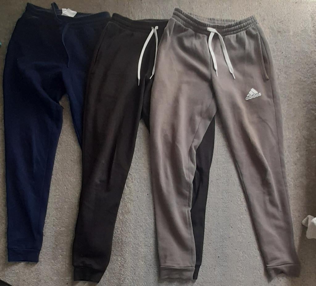 Set of 3 original Adidas joggers in black, navy blue, and gr, Ophalen, Zo goed als nieuw, Maat 46 (S) of kleiner, Adidas