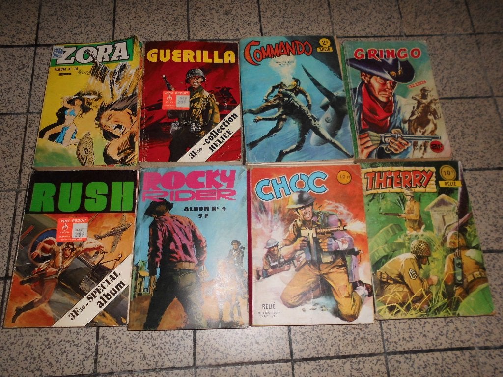 lot 8 recueils - albums relies collection aredit guerre ..., Livres, Enlèvement ou Envoi