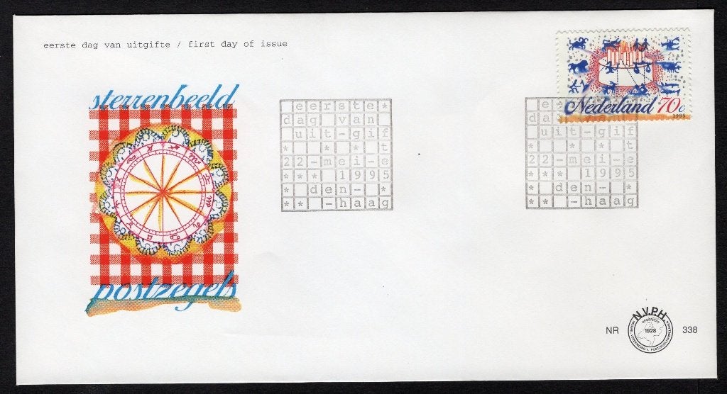 NEDERLAND E338 FDC 1995 - Sterrenbeeld, Verzenden, Na 1940, Gestempeld