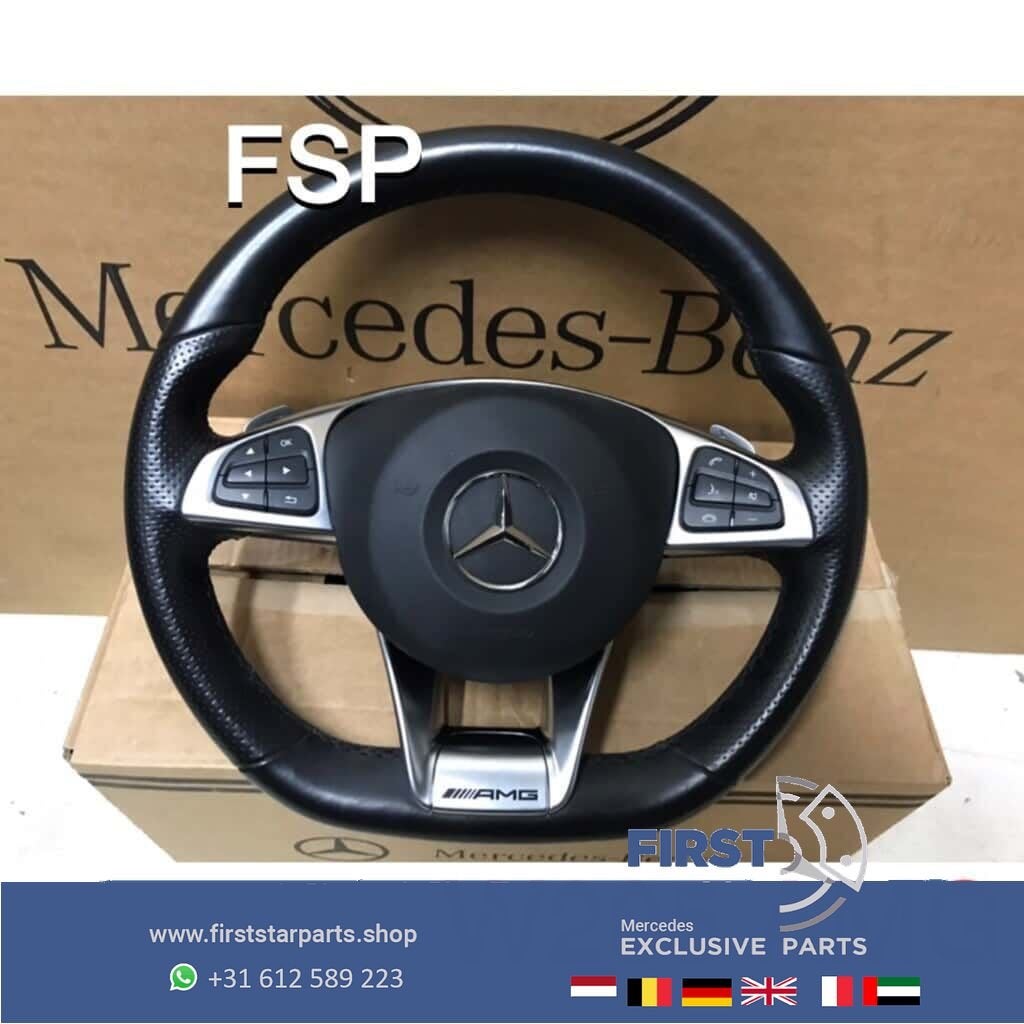 W205 W253 AMG STUUR + AIRBAG Mercedes C GLC KLASSE 2014-2020, Gebruikt, -, Ophalen of Verzenden, -